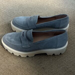 Cordani Women's Blue Suede Loafers size 9